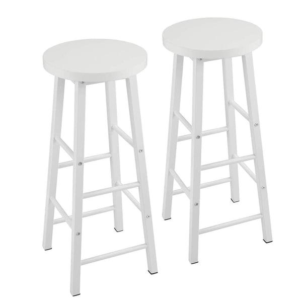 Rootz Industriel Barstol - Bordskammel - Metal- og træskammel - Robust, Alsidig, Komfortabel - 71 cm Sædehøjde x 30 cm Sædediameter