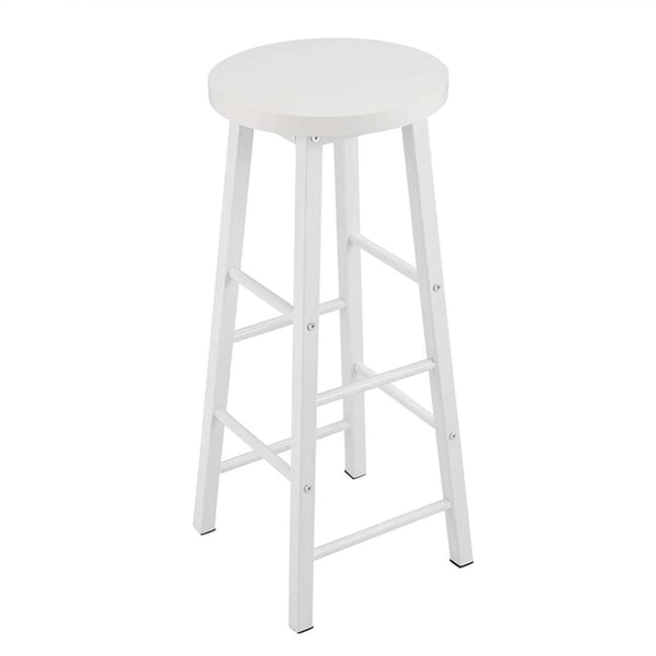 Rootz Industriel Barstol - Bordskammel - Metal- og træskammel - Robust, Alsidig, Komfortabel - 71 cm Sædehøjde x 30 cm Sædediameter