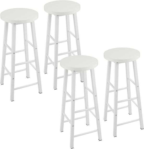 Rootz Industriel Barstol - Bordskammel - Metal- og træskammel - Robust konstruktion - Alsidigt design - Komfort og sikkerhed - 71 cm Sædehøjde x 30 cm