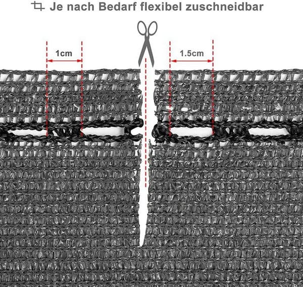Rootz HDPE Knit Privacy Fence Screen - Beskyttelsesskærm - Udendørs barriere - UV- og rivebestandig - Forbedrer privatlivets fred - Nem installation -