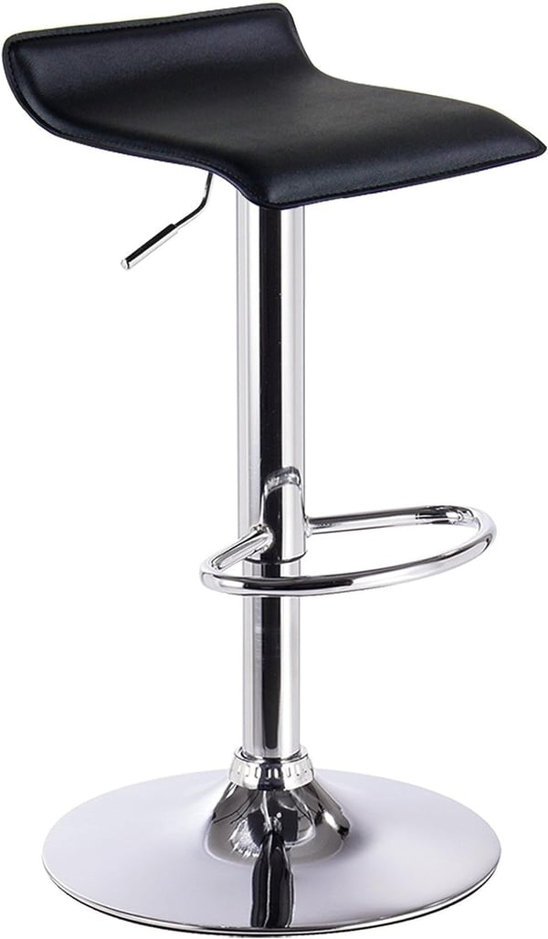 Rootz Designer barstol - Moderne barstol - Justerbar bordstol - Komfortabel, holdbar, nem vedligeholdelse - Imiteret læder - 39 cm x 38,5 cm, Højde 63