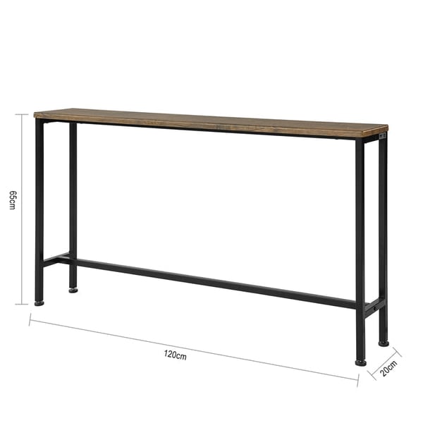 Rootz Vintage -konsolipöytä - Eteisen pöytä - Senkki - MDF ja metalli - Tukeva, tilaa säästävä, heilumaton muotoilu - 120 cm x 65 cm x 20 cm