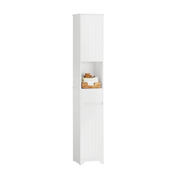 Rootz Højt badeværelsesskab - Opbevaringstårn - Linnedskab - Justerbare hylder - Anti-tip design - MDF-konstruktion - 30 cm x 170 cm x 30 cm