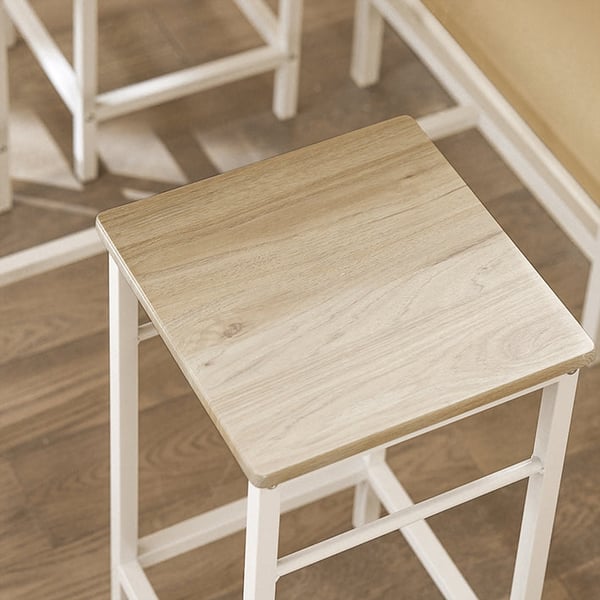 Rootz 5-delt barbordssæt - Bistrobord - Spisestuesæt - Robust metalstel - MDF finerplade - Alsidigt design - Ideel til små rum - Bord: 100 cm x 87 cm