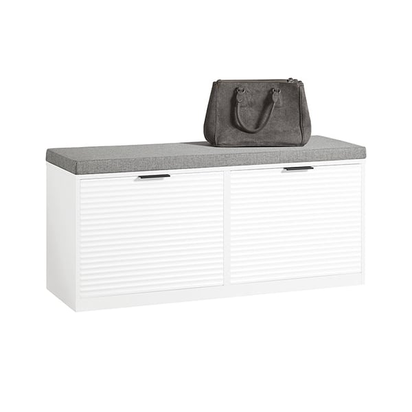 Rootz Shoe Opbevaringsbænk - Skoskab med sæde - Entryway Organizer - Pladsbesparende design - Komfortable siddepladser - Holdbar MDF-konstruktion - 10