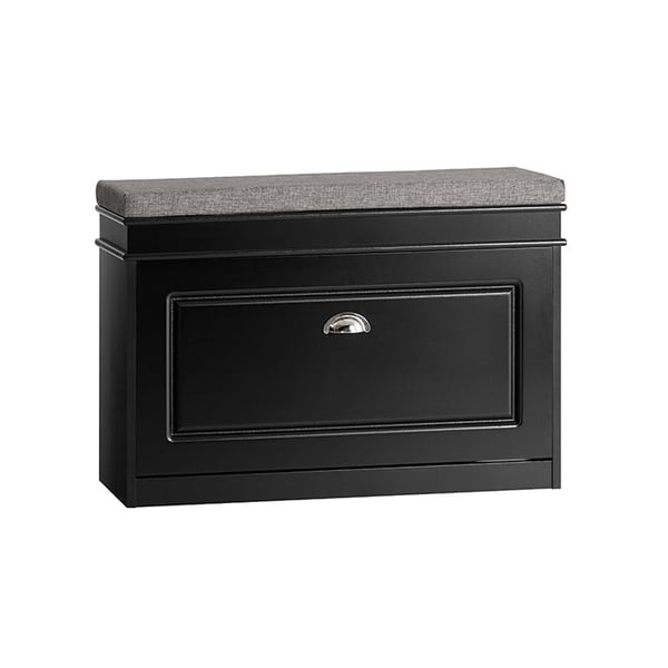 Rootz-kenkäkaappipenkki - Kenkäsäilytys - Kengänjärjestin - FSC-sertifioitu - Pehmustettu istuin - Ympäristöystävällinen pakkaus - 75cm x 51cm x 24cm