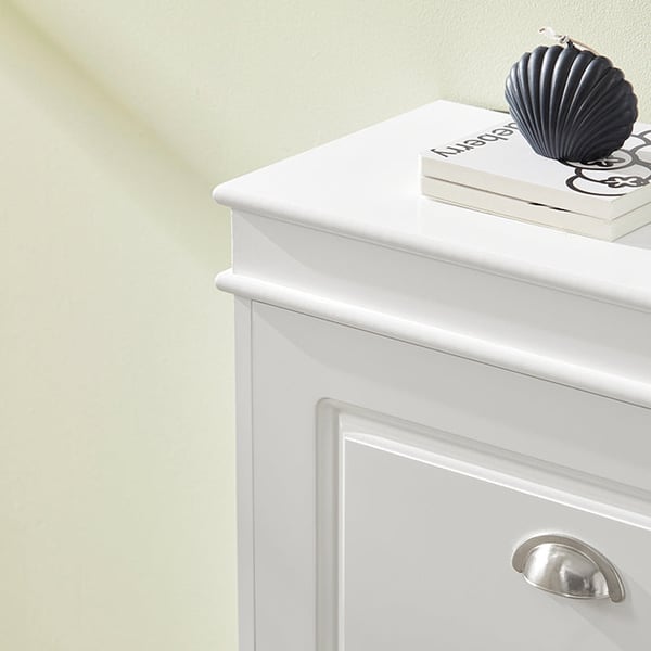 Rootz White Shoe Cabinet - Skovipper - Skoopdeler - FSC-certificeret - Robust konstruktion - Kan monteres på væggen - 53cm x 117cm x 24cm