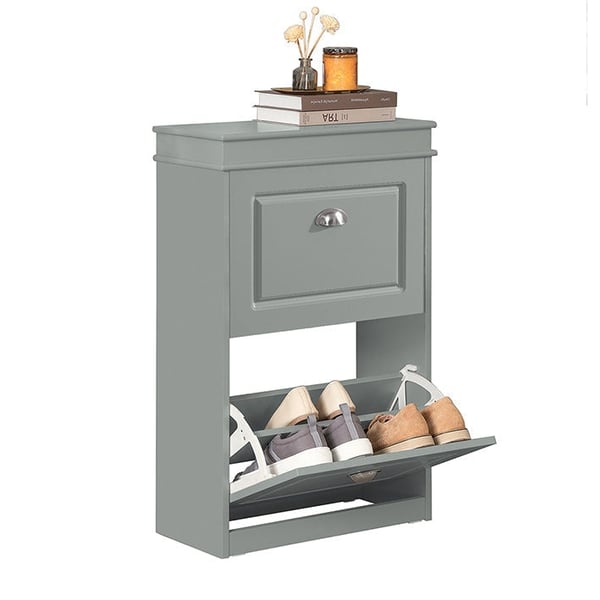 Rootz skoskab med 2 klapper - Skovipper - Skoopdeler - FSC-certificeret - Kan monteres på væggen - 100 % genanvendelig emballage - 53 cm x 82 cm x 24