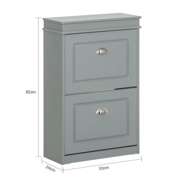 Rootz skoskab med 2 klapper - Skovipper - Skoopdeler - FSC-certificeret - Kan monteres på væggen - 100 % genanvendelig emballage - 53 cm x 82 cm x 24