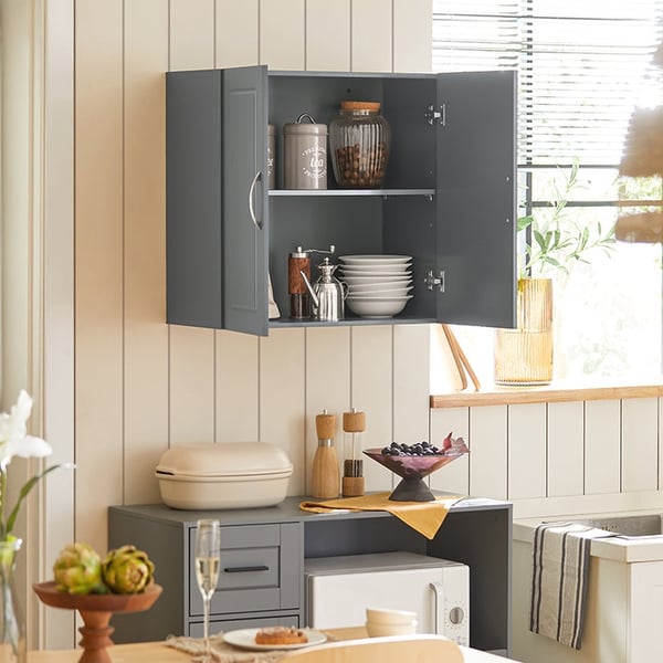 Rootz vægskab - Badeværelsesskab - Medicinskab - Alsidig opbevaring - Justerbare hylder - Robust MDF-konstruktion - 60cm x 60cm x 30cm