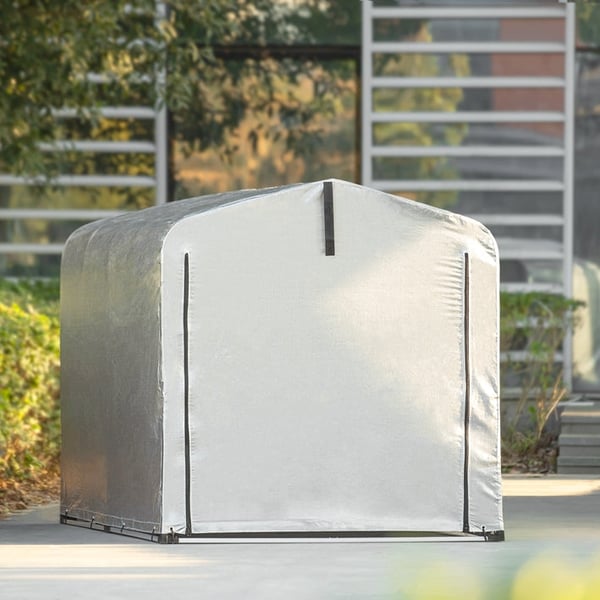 Rootz udendørs opbevaringstelt - Redskabsskur - Haveskur - Vandtæt, UV-beskyttelse, Rummelig - Aluminium og PE presenning - 159cm x 165cm x 219cm