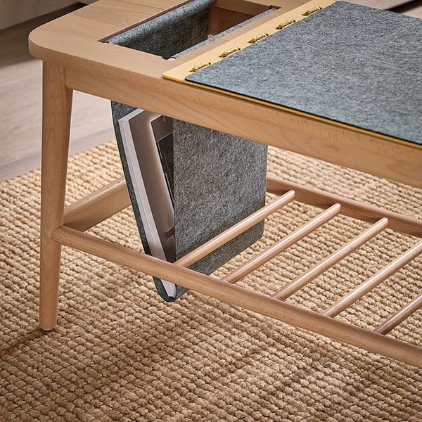 Rootz Skobænk med Opbevaring - Entrébænk - Skostativ - Håndværk af stangled - Nem montering - Miljøvenlige materialer - 110 cm x 44 cm x 37 cm