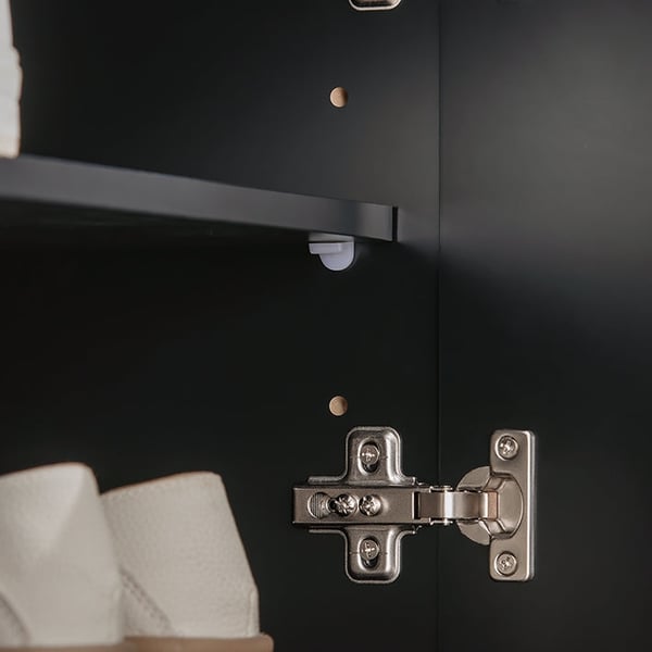 Rootz skobænk med polstret sæde - Entrébænk - Opbevaringsorganisator - Justerbare hylder - Holdbare bambusben - 90 cm x 47 cm x 34 cm