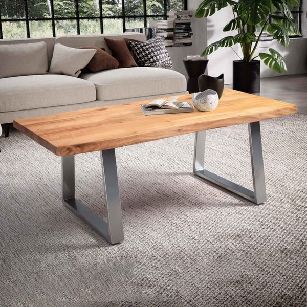 Rootz Sofabord - Stuebord - Sofabord - Massivt akacietræ - Håndlavet - Unikt design - Justerbar højde - 120cm x 60cm x 46cm