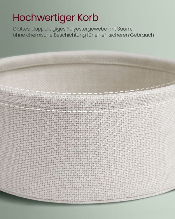 Rootz 3-delt sidebord - Forest Green Creme White - Spånplade Stål Polyester - Bærbare udendørsmøbler - Opbevaringskurv - Letvægts - 45cm x 50cm x 50cm