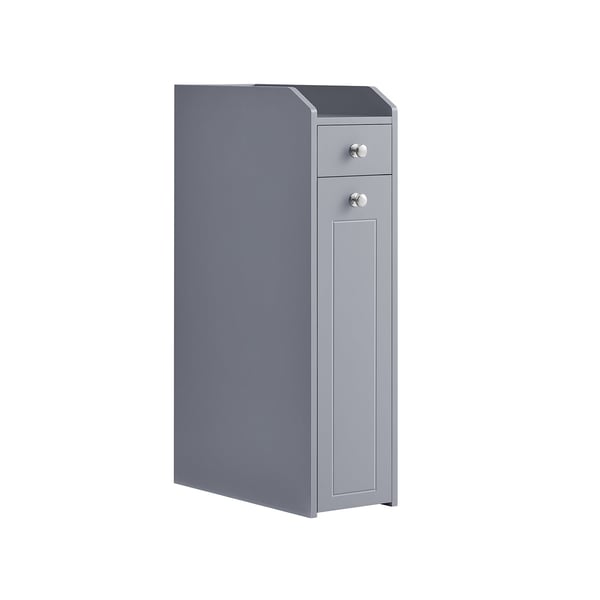 Rootz Dove Grey smalt badeværelsesskab - Opbevaringsskab - Organizer - MDF-materiale - Letvægts - Pladsbesparende - Nem montering - 40cm x 18cm x 70cm