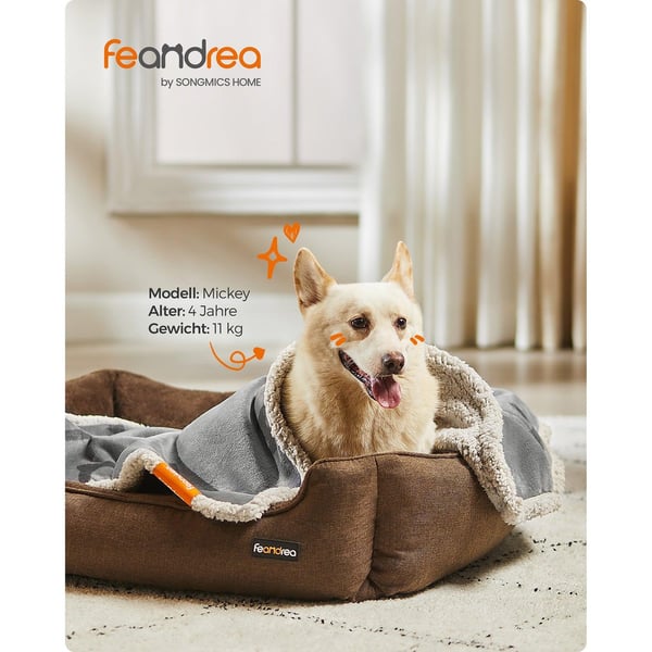 Rootz Pet Tæppe - Hundetæppe - Puppy Throw - Sherpa Materiale - TPU film - Flannel stof - Letvægts - Stor størrelse - Grå - 101cm x 73cm