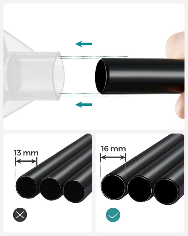 Rootz bærbart sort garderobeskab - Skabsorganisator - Tøjopbevaring - Stålramme - Ikke-vævet stof - Plastforbindelser - 45 cm x 127 cm x 176 cm - Letv