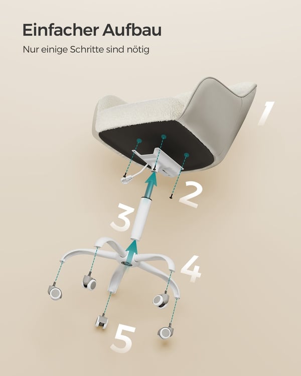 Rootz Drejestol - Loungestol - Kontorstol - Stålstel - Fløjlsbetræk - Justerbar højde - 64cm x 64cm x (83-93)cm