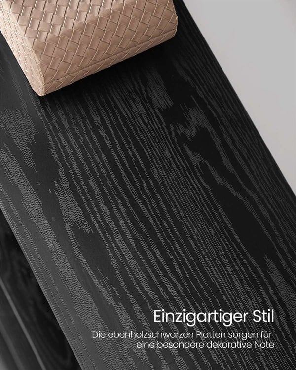 Rootz bogreol - Ebony Black-Ink Black - Spånpladestål - Stor opbevaring - Robust konstruktion - Nem montering - 24 cm x 158 cm x 166 cm