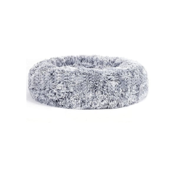 Rootz Donut Hundeseng - Pet Sofa - Memory Foam Seng - Plysmateriale - Komfortabel og holdbar - 60 cm x 20 cm - Grå