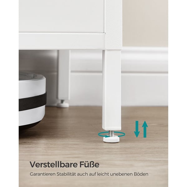 Rootz Opbevaringsskab - Hvidt Skab - Spånpladestål - Rummelig opbevaring - Robust konstruktion - Nem montering - 40cm x 80cm x 76cm