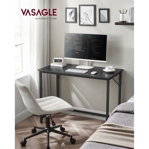 Rootz Black Desk - Työpöytä - Kirjoituspöytä - Lastulevy ja teräs - Suuri koko - Kevyt - Helppo koota - 50 cm x 100 cm x 75 cm