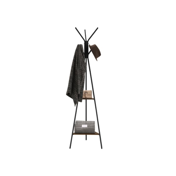 Rootz Vintage -naulakko - Vaatekaappi - Järjestäjä - Teräsrunko - 6 koukkua - 2 hyllyä - Luo selkeyttä - 49cm x 179cm x 49cm