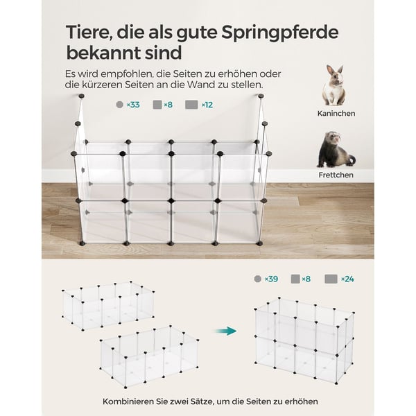 Rootz White Storage Cube Organizer - Plastopbevaringsenhed - Modulært opbevaringssystem - PP og ABS Materiale - Letvægts - 125cm x 63cm x 42cm