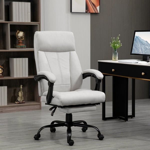 Rootz Vinsetto Massage Kontorstol - Ergonomisk skrivebordsstol - Executive computerstol - Seks vibrationsmassagepunkter - 155° tilbagelænet og fodstøt
