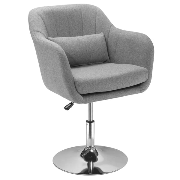Rootz Arbejdsstol - Drejestol - Skrankestol - Barstol - Højdejusterbar - 360° drejelig - Maksimal komfort - 60W x 60D x 79-91H cm - Linnedlignende pol