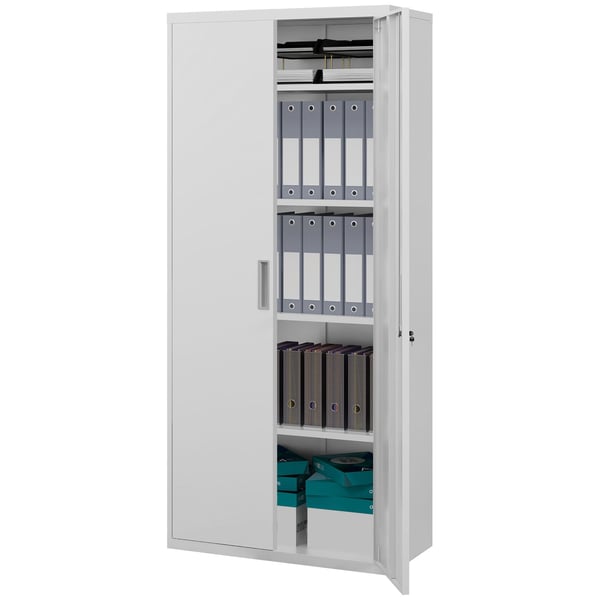 Rootz -tiedostokaappi - toimistokaappi - säilytyshyllyt - metalli - kestävä ja suojattu - 80b x 40t x 180h cm