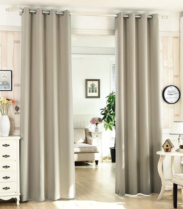 Rootz 2 set gardiner - fönster draperier - termiska paneler - värmeisolerande - 135x225cm - energibesparing - brusdämpning