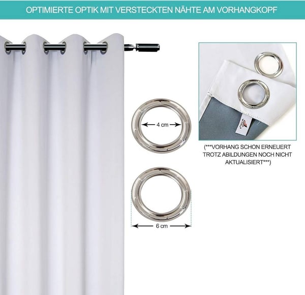 Rootz Black Eyele Curtain - Darking Drapes - Thermal Blackout Shades - Energy Saving - 135x225 CM