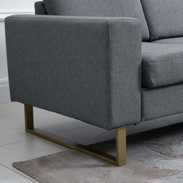 Rootz Sofa - 3-personers sofa - Polstret - Lounge Sofa - Armlæn - Kompakt - Metal - Aftagelige pudebetræk