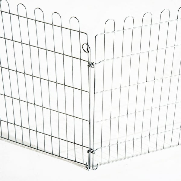 Rootz Outdoor Enclosure Puppy Run - Zilver - Metaal - cm x 24,8 cm x 35,83 cm