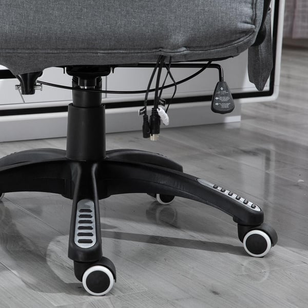 Rootz Executive -tuoli - harmaa - pellava, vaahto, nailon - 26,38 cm x 26,38 cm x 49,6 cm