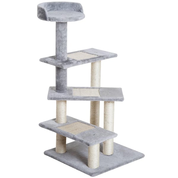 Rootz Gallon Kande Kradsestolpe Kattetræ - Biege, Grå - Spånplade, Plys, Sisal - 18,9 cm x 18,9 cm x 39,17 cm