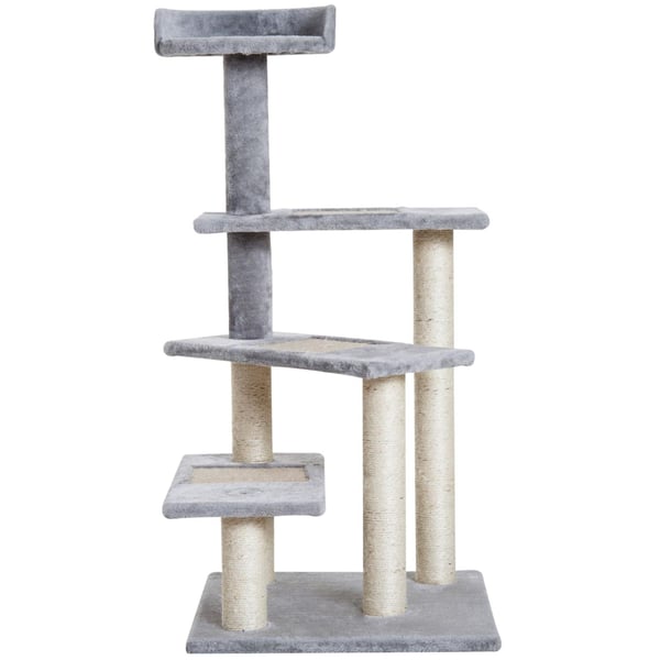 Rootz Gallon Kande Kradsestolpe Kattetræ - Biege, Grå - Spånplade, Plys, Sisal - 18,9 cm x 18,9 cm x 39,17 cm