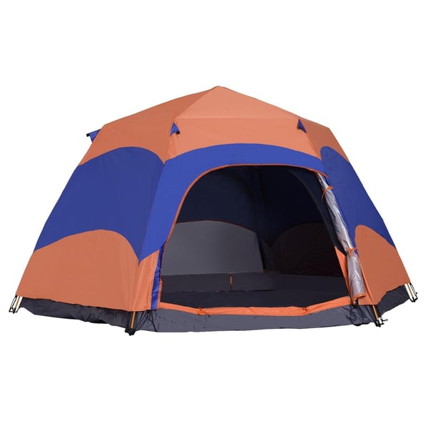 Rootz Double Wall Teltta - Oranssi, Sininen - Polyesteri, Lasikuitu, Kangas - 110,24 cm x 110,24 cm x 66,93 cm
