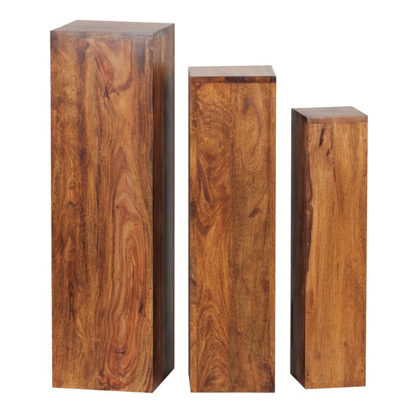 Rootz sideborde - Sæt med 3 - Massivt træ - - Søjler - Dekoration - 24,5 x 85 x 24,5 cm