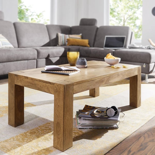 Rootz Sofabord - Sofabord - Massivt træ - Acacia - 110 x 60 cm - Rektangulært - Naturlig