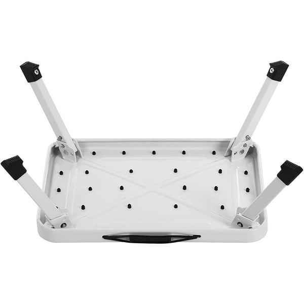 Rootz Step Taburet - Sammenfoldelig - Anti-Slip - Kompakt - Lille - Taburet - Campingtaburet - TÜV Süd-certificeret - Sort- Hvid - 37,5 x 4 x 26,5 cm