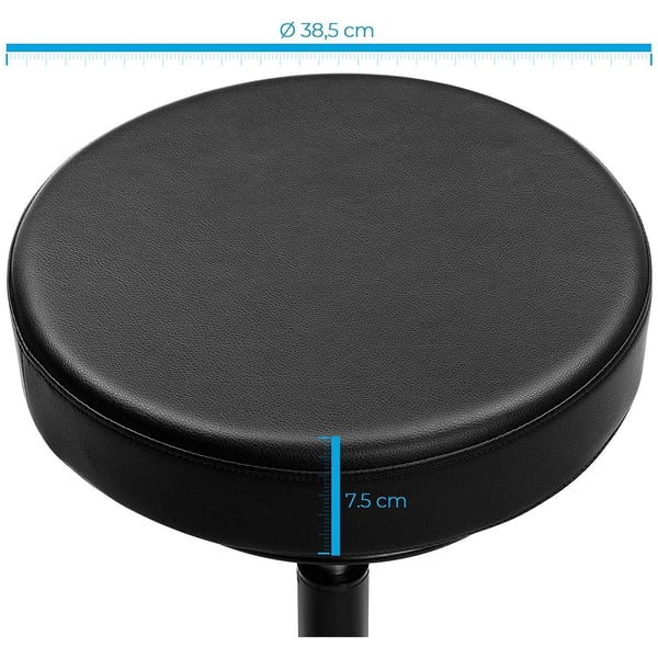 Rootz Swivel on Wheels - Taburet - Fodstøtte - Stol - Diameter 38,5 cm - Sort