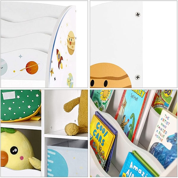Rootz Toy Organizer - Butikslegetøj - Børneværelsesskab - Hvid - 93 x 30 x 100 cm