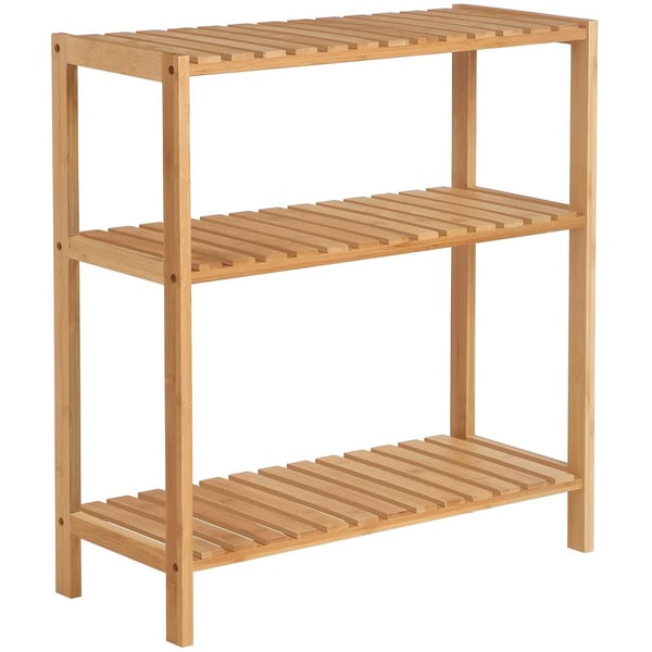 Rootz Bathroom Rack Bamboo - säilytysteline, jossa 3 kerrosta