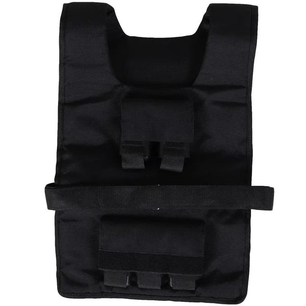 Rootz 30kg Træningsvest - Vægtvest - Justerbar - Træningsfitness - Oxford - Jern - Sort - 36x52cm