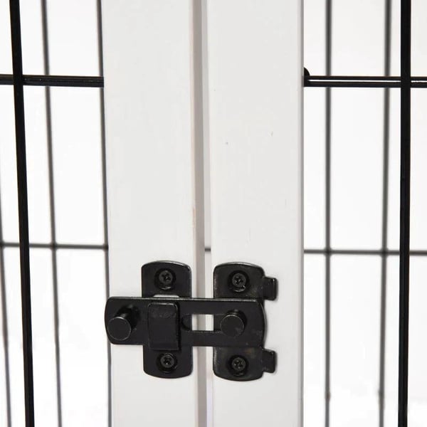 Rootz koiranhäkki - Koiranreppu - Lemmikkien häkki - Lukittava 3-ovinen - MDF Puu - Valkoinen - 58,5 cm x 81 cm x 66 cm