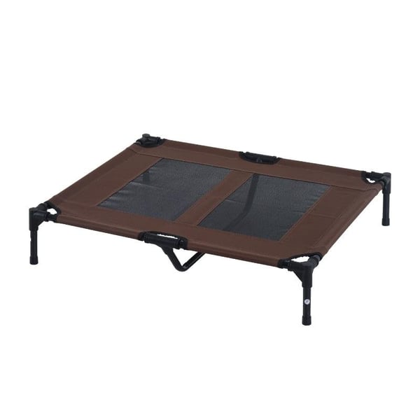Rootz Hundeseng - Sofahundeseng - Katteseng - Udendørs Hundesoveplads - Kæledyrsseng - Brun/sort - 91,5lx76,2bx18h Cm