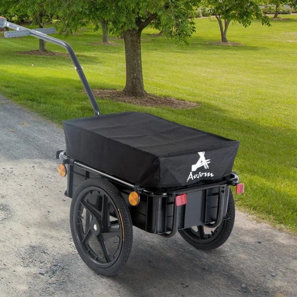 Rootz Cykeltrailer - Cargo Trailer - Cykel Trailer - Cargo Trailer - Havevogn - Sort - 144 x 59 x 80 cm